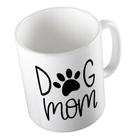 Kaffeetasse Dog Mom Hundemama Weiß 330ml