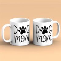 Kaffeetasse Dog Mom Hundemama Weiß 330ml