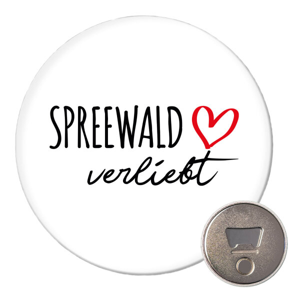 Magnet Spreewald verliebt 59mm Kühlschrankmagnet Flaschenöffner