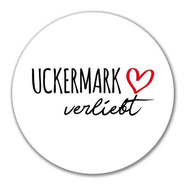 Aufkleber Uckermark verliebt 10cm Sticker
