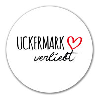 Aufkleber Uckermark verliebt 10cm Sticker