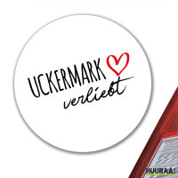 Aufkleber Uckermark verliebt 10cm Sticker
