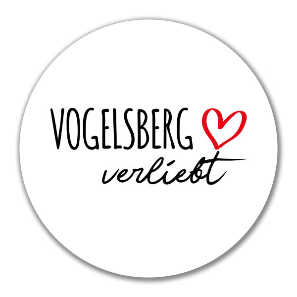 Aufkleber Vogelsberg verliebt 10cm Sticker