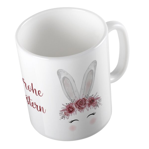 Kaffeetasse Frohe Ostern Weiß 330ml