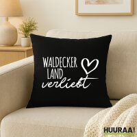 Kissen Waldecker Land verliebt 40x40cm