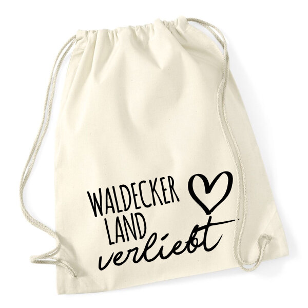 Turnbeutel Waldecker Land verliebt 12 Liter