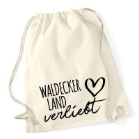 Turnbeutel Waldecker Land verliebt 12 Liter