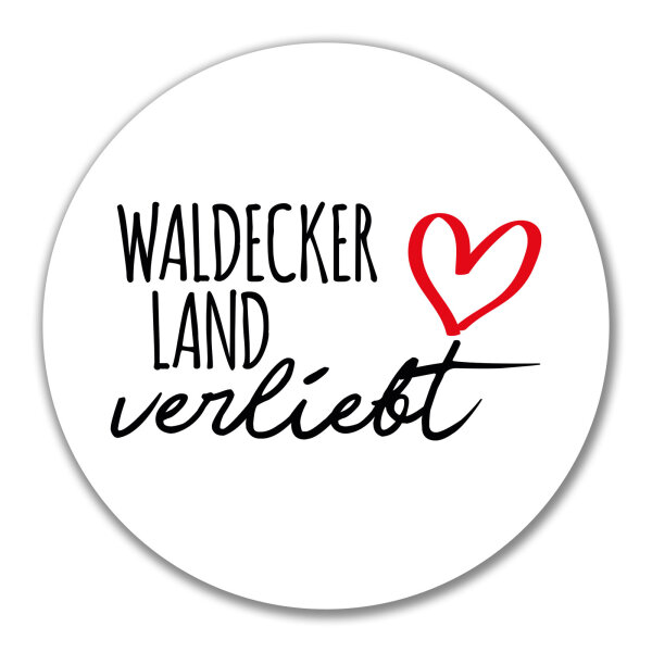 Aufkleber Waldecker Land verliebt 10cm Sticker