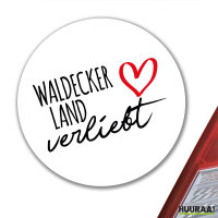Aufkleber Waldecker Land verliebt 10cm Sticker