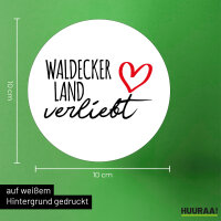 Aufkleber Waldecker Land verliebt 10cm Sticker