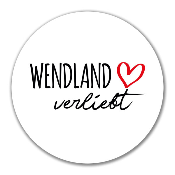 Aufkleber Wendland verliebt 10cm Sticker