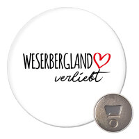 Magnet Weserbergland verliebt 59mm Kühlschrankmagnet...