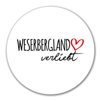 Aufkleber Weserbergland verliebt 10cm Sticker
