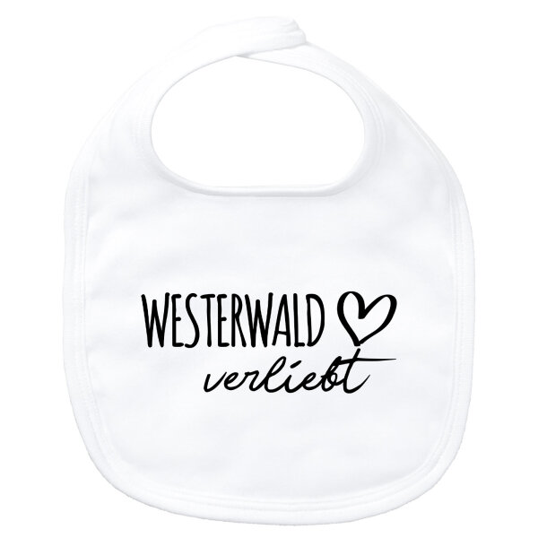 Baby Lätzchen Westerwald verliebt Klettverschluss