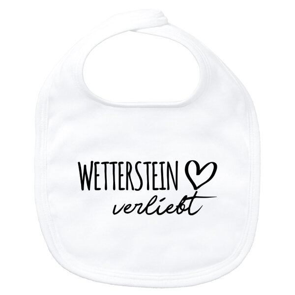 Baby Lätzchen Wetterstein verliebt Klettverschluss