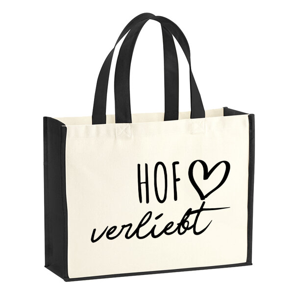 Jutetasche Hof verliebt 21 Liter Black