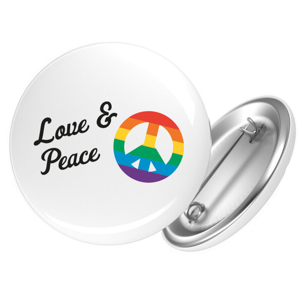 Button Love & Peace