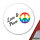 Aufkleber Love & Peace  10cm Sticker