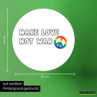 Aufkleber Make Love not War  10cm Sticker