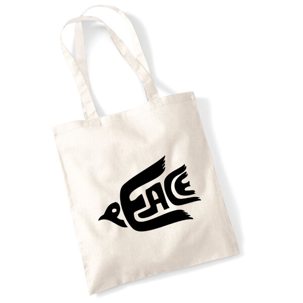 Jutebeutel Peace Friedenstaube  10 Liter