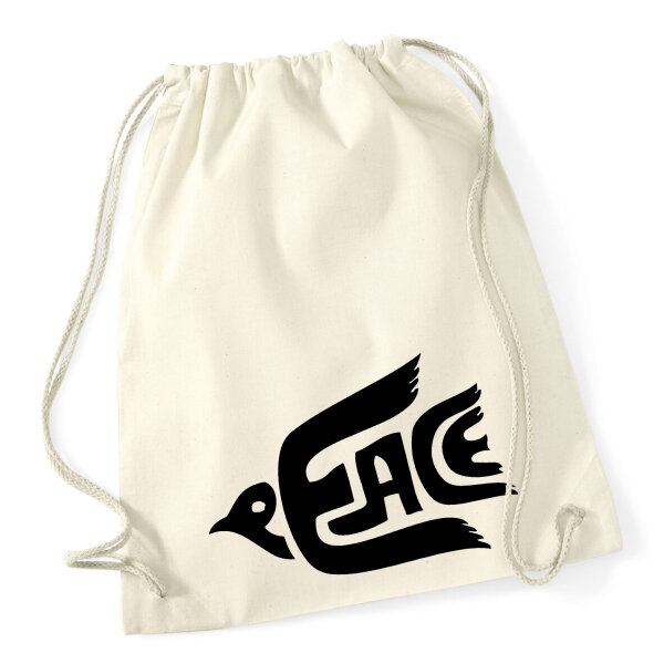 Turnbeutel Peace Friedenstaube  12 Liter