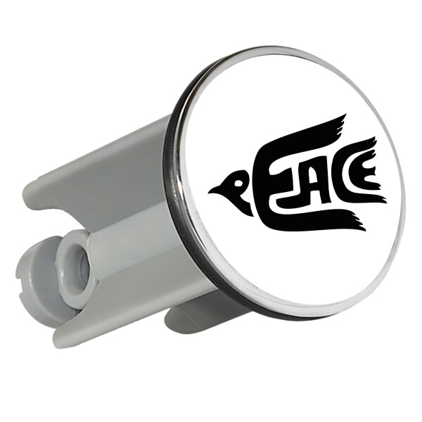 Waschbeckenstöpsel Peace Friedenstaube  4cm Abflussstopfen