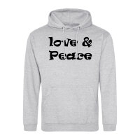 Männer und Frauen Sweatshirt Love & Peace 70s...