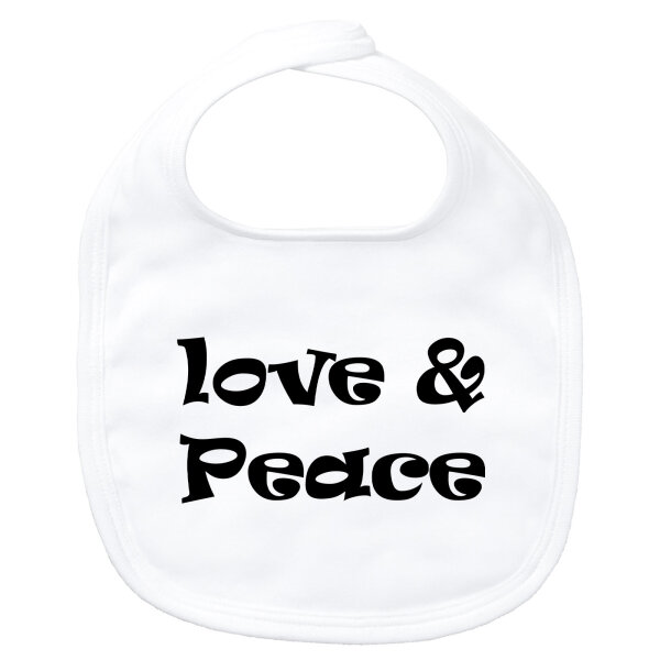 Baby Lätzchen Love & Peace 70s