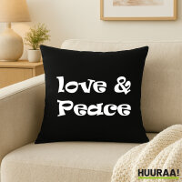 Kissen Love & Peace 70s  40x40cm