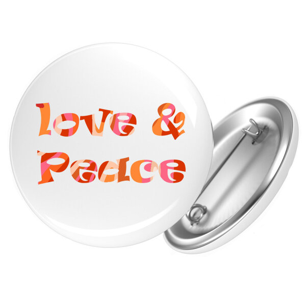 Button Love & Peace 70s