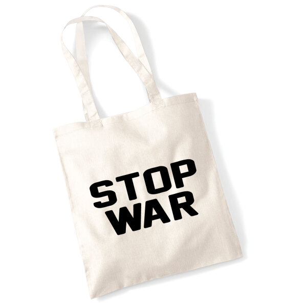 Jutebeutel Stop War  10 Liter
