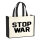 Jutetasche Stop War  21 Liter Black
