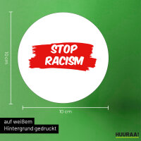 Aufkleber Stop Racism  10cm Sticker
