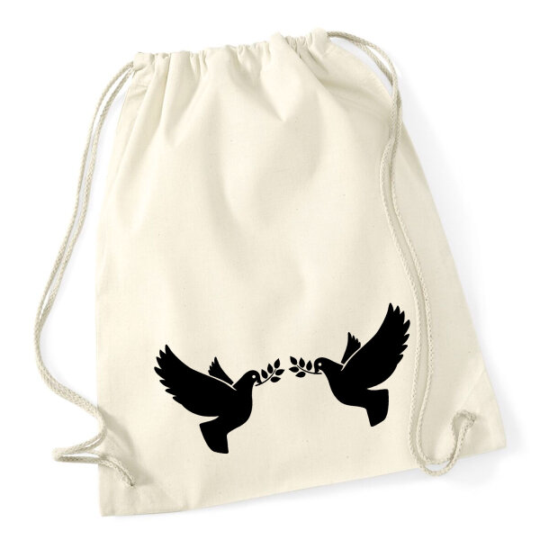 Turnbeutel Friedenstauben  12 Liter