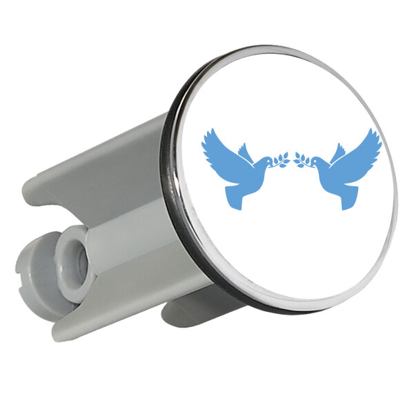 Waschbeckenstöpsel Friedenstauben  4cm Abflussstopfen